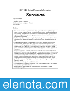 Renesas HD74HC datasheet