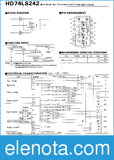 Hitachi HD74LS242 datasheet