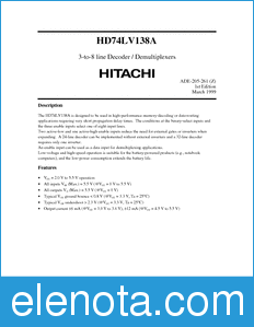 Hitachi HD74LV138A datasheet
