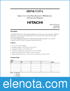 Hitachi HD74LV157A datasheet