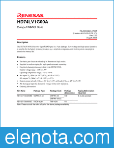 Renesas HD74LV1G00A datasheet