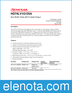 Renesas HD74LV1G125A datasheet