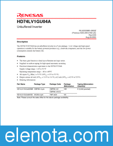 Renesas HD74LV1GU04A datasheet