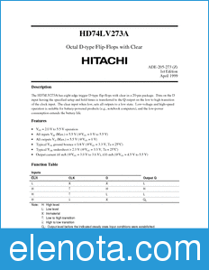 Hitachi HD74LV273A datasheet