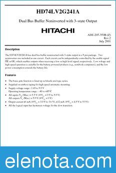 Hitachi HD74LV2G241A datasheet