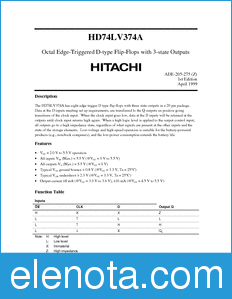 Hitachi HD74LV374A datasheet