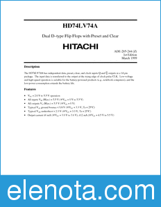 Hitachi HD74LV74A datasheet