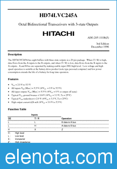 Hitachi HD74LVC245A datasheet