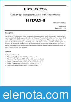 Hitachi HD74LVC373A datasheet