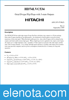 Hitachi HD74LVC534 datasheet