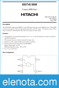 Hitachi HD74UH08 datasheet