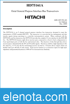 Hitachi HD75161A datasheet