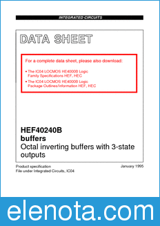 Philips HEF40240B datasheet