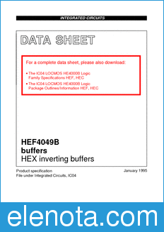 Philips HEF4049B datasheet