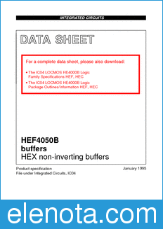 Philips HEF4050B datasheet