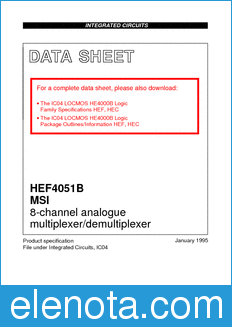 Philips HEF4051B datasheet
