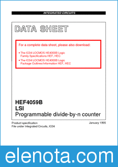 Philips HEF4059B datasheet