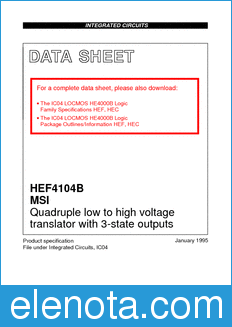 Philips HEF4104B datasheet
