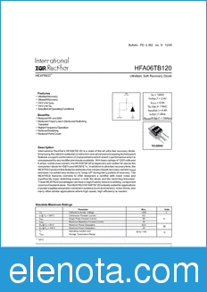 International Rectifier HFA06TB120 datasheet