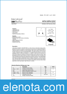 International Rectifier HFA16PA120C datasheet