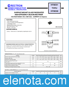 Rectron HFM301-W datasheet