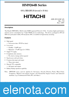 Hitachi HM9264BLFP-xxL datasheet