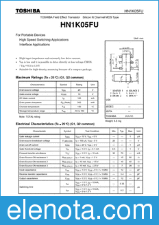 Toshiba HN1K05FU datasheet