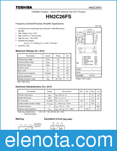Toshiba HN2C26FS datasheet