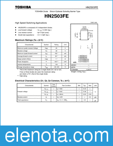 Toshiba HN2S03FE datasheet
