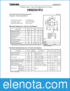 Toshiba HN3C61FU datasheet