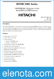 Hitachi HN58C1001FP datasheet