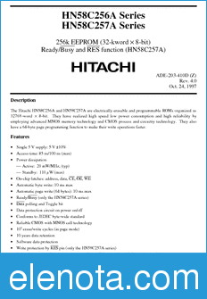 Hitachi HN58C256AT datasheet