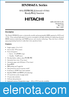 Hitachi HN58S65AT datasheet