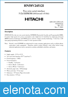 Hitachi HN58V24512FPI datasheet