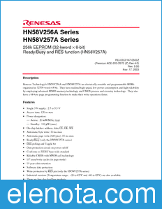 Renesas HN58V256A datasheet