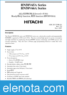 Hitachi HN58V65AFP datasheet