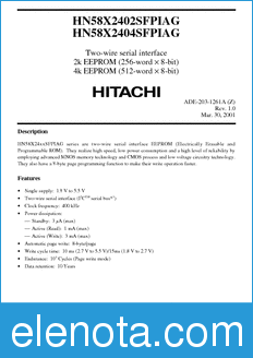 Hitachi HN58X2404SFPIAG datasheet