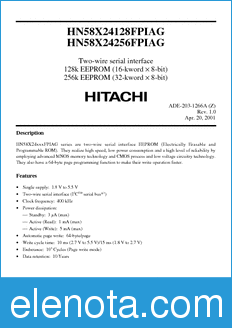 Hitachi HN58X24128FPIAG datasheet