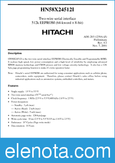 Hitachi HN58X24512FPI datasheet