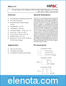 HIPAC Semiconductor HPL1117 datasheet