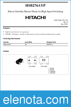 Hitachi HSB276AYP datasheet