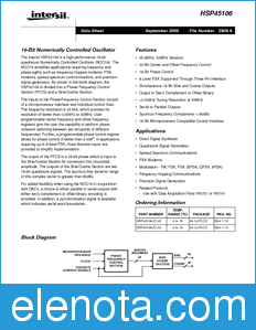 Intersil HSP45106JC-25 datasheet