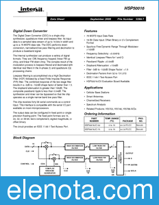 Intersil HSP50016JC-52 datasheet