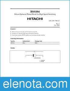Hitachi HSS104 datasheet