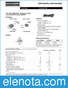 Fairchild HUF76443P3 datasheet
