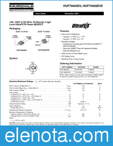 Fairchild HUF76609D3 datasheet