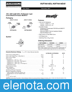 Fairchild HUF76619D3S datasheet