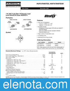 Fairchild HUFA76407D3 datasheet