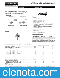 Fairchild HUFA76619D3S datasheet