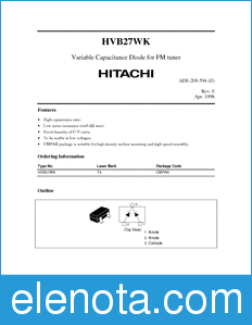 Hitachi HVB27WK datasheet